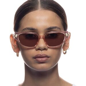 Missoma x LeSpecs Serpens Link Rose Pearl Sunglasses